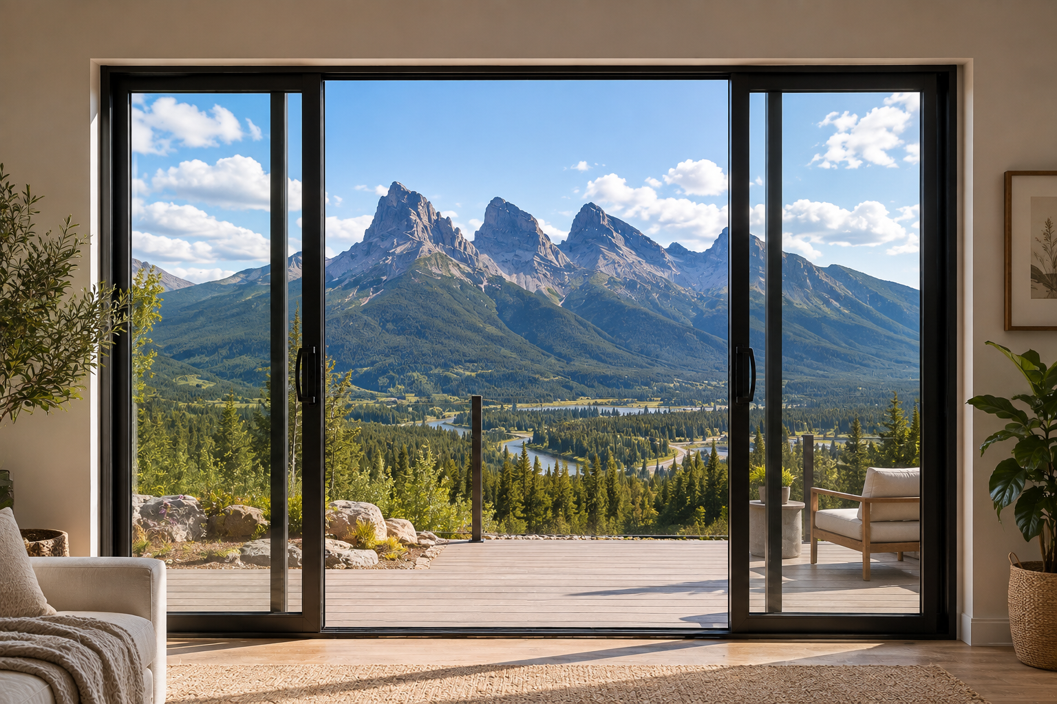 patio door with the view