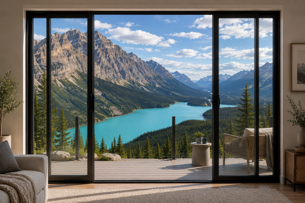 patio door with a view