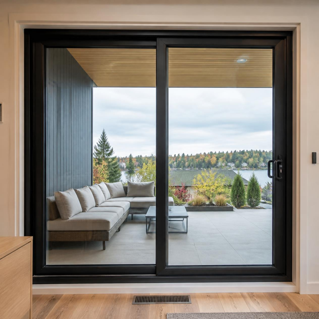 uneven patio door