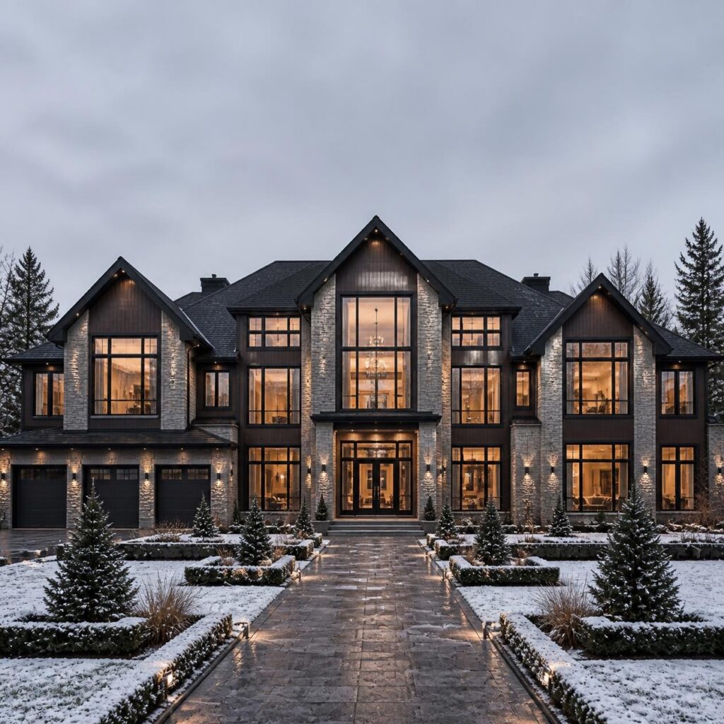 Modern Canadian home with large energy-efficient windows