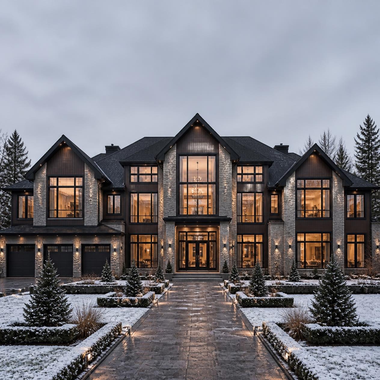 Modern Canadian home with large energy-efficient windows